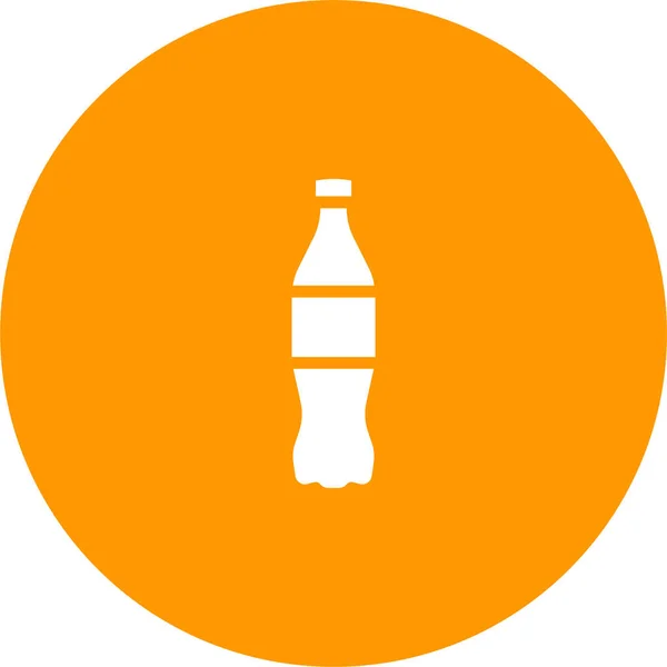 Getränkeflasche Kühle Ikone Solidem Stil — Stockvektor