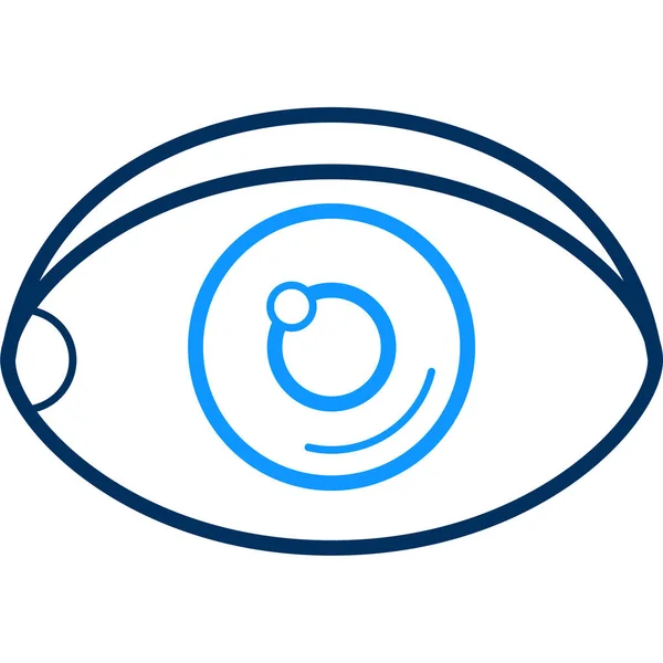 Eye Eyetest Zoekicoon Outline Stijl — Stockvector
