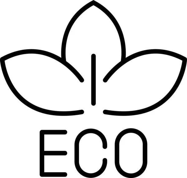 Ícone Ecologia Bio Eco —  Vetores de Stock