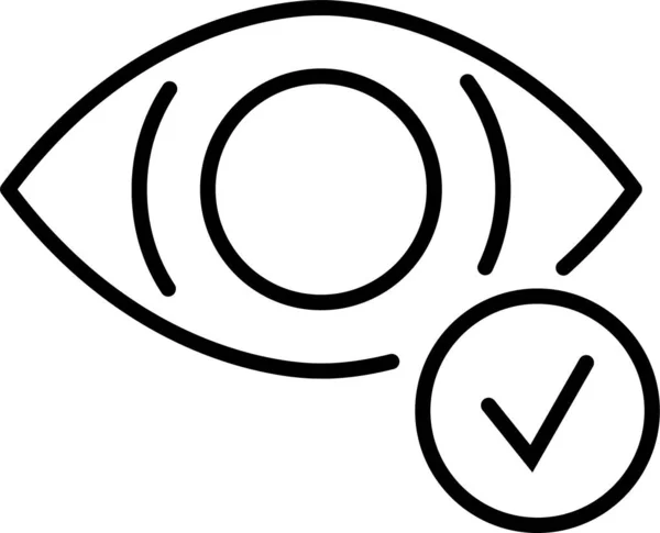 Examen Ojo Icono Saludable — Vector de stock