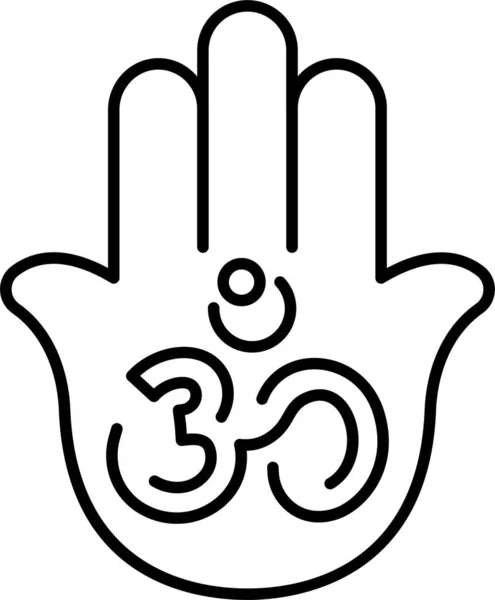 Hand India Icon — Stock Vector