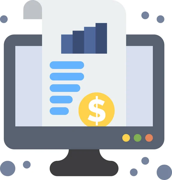 Grafik Gösterge Paneli Kpi Simgesi — Stok Vektör