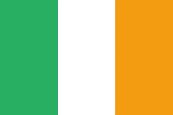 País Ícone Bandeira Irlanda Estilo Plano — Vetor de Stock