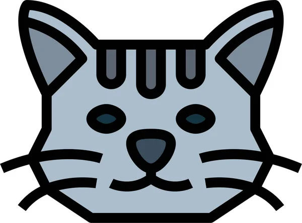 Taquigrafía Gato Crianzas Icono Relleno Esquema Estilo — Vector de stock