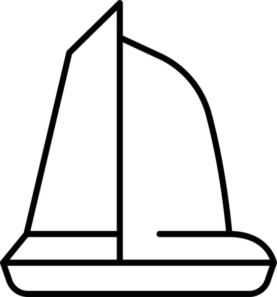 Icona Vela Yacht Yachting — Vettoriale Stock