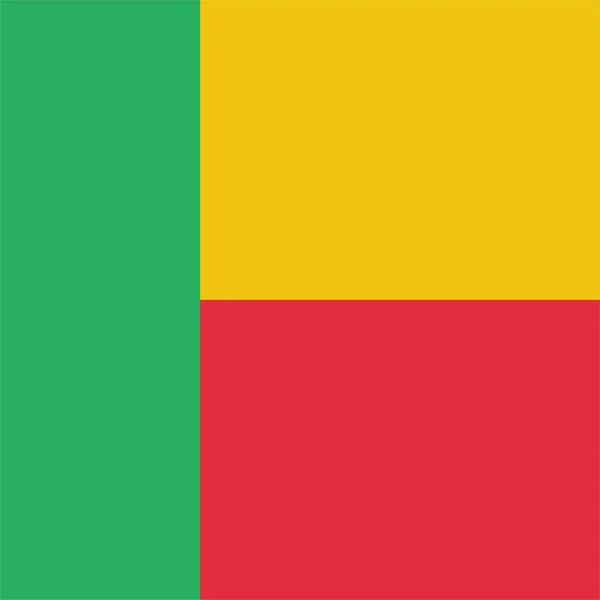 Africký Benin Země Ikona Plochém Stylu — Stockový vektor