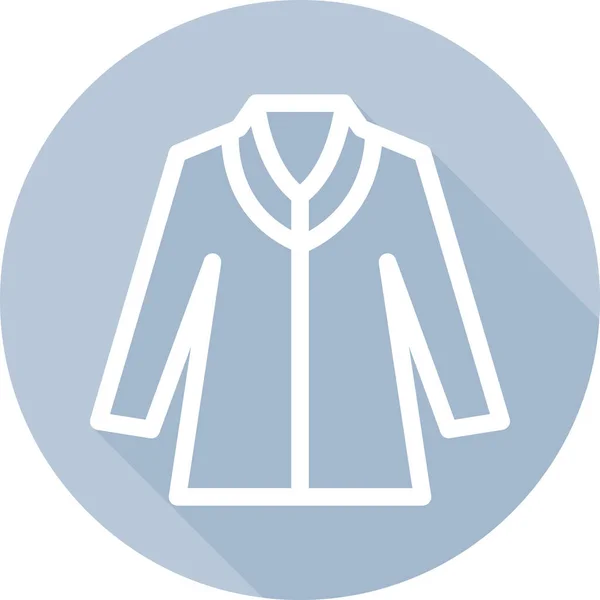 Çanta Bez Giysi Simgesi Ana Hat Biçiminde — Stok Vektör