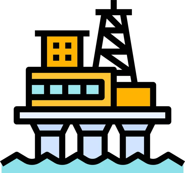 Ikone Des Industriellen Erdöls — Stockvektor