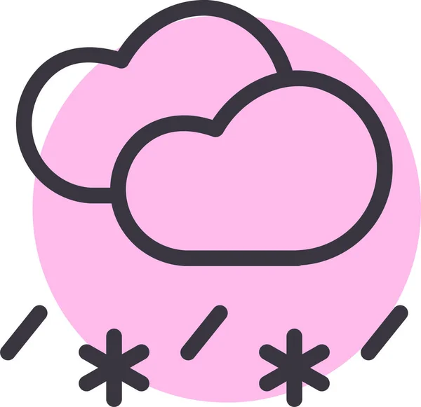 Cloud Clouds Rain Icon Outline Style — Stock Vector