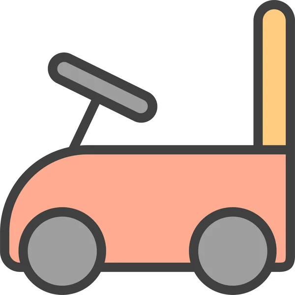 Φορείο Μωρό Αυτοκίνητο Tolocar Εικονίδιο Filled Περίγραμμα Στυλ — Διανυσματικό Αρχείο