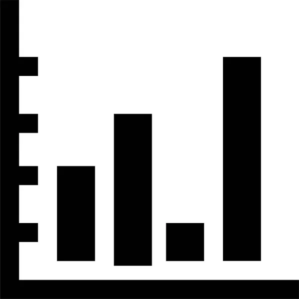 Значок Діаграми Смужок Аналітики Суцільному Стилі — стоковий вектор