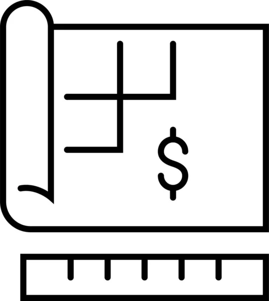 Construtor Construção Estimativa Ícone — Vetor de Stock