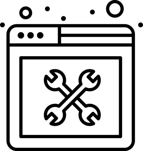 Herramientas Reparación Icono Diseño — Vector de stock