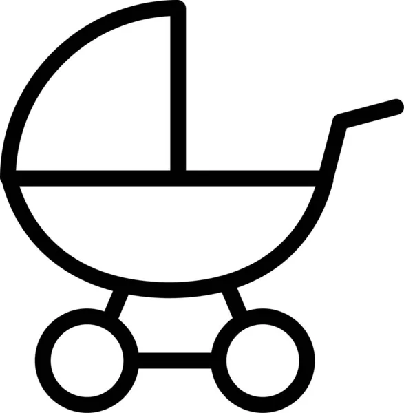 Bolsa Niños Icono Cuna Categoría Bebés Niños Infancia — Archivo Imágenes Vectoriales