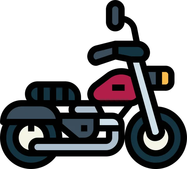 Harley Motobike Ícone Motocicleta —  Vetores de Stock