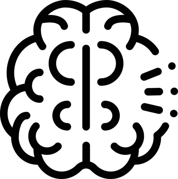 Cerveau Médecine Humaine Icône — Image vectorielle