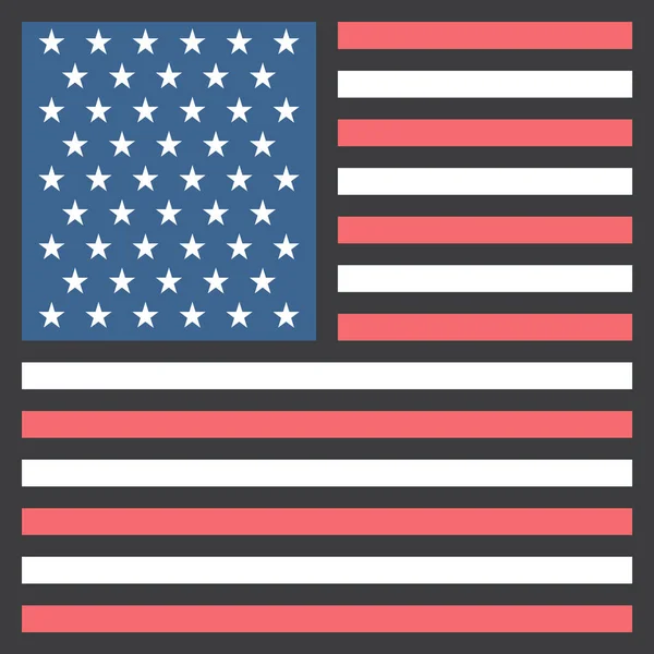 País Bandera Estados Icono Estilo Contorno Lleno — Vector de stock