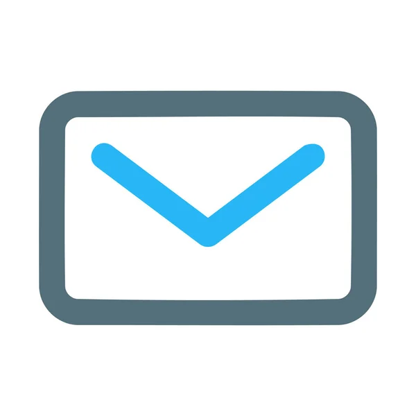 电子邮件信封图标 填充轮廓风格 — 图库矢量图片