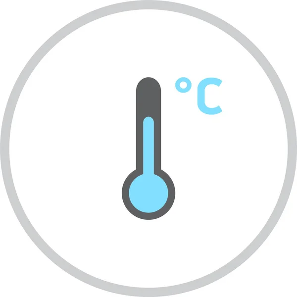 Celcius Degree Forecast Icon Filled Outline Style — Stock Vector