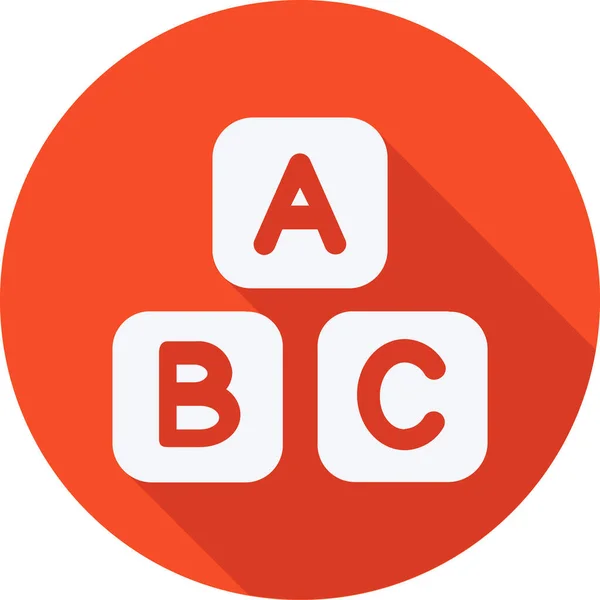 Εκπαίδευση Φοιτητής Abc Εικονίδιο Στερεό Στυλ — Διανυσματικό Αρχείο