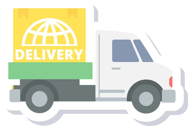 Delivery Cargo Shipping Icon Flat Style — Stock Vector