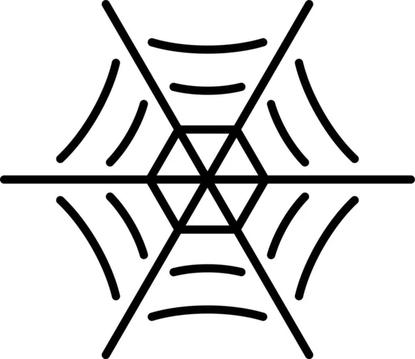 Pavučina Halloween Pavouk Ikona — Stockový vektor