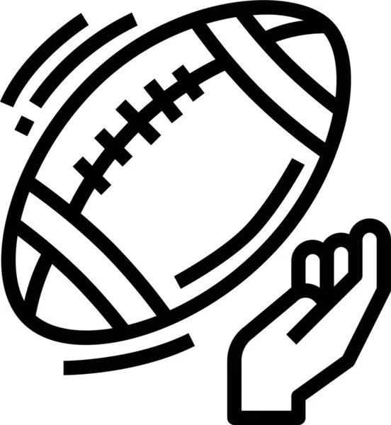 Μπάλα Εξοπλισμού Ράγκμπι Εικονίδιο Στην Κατηγορία Του Αθλητισμού — Διανυσματικό Αρχείο
