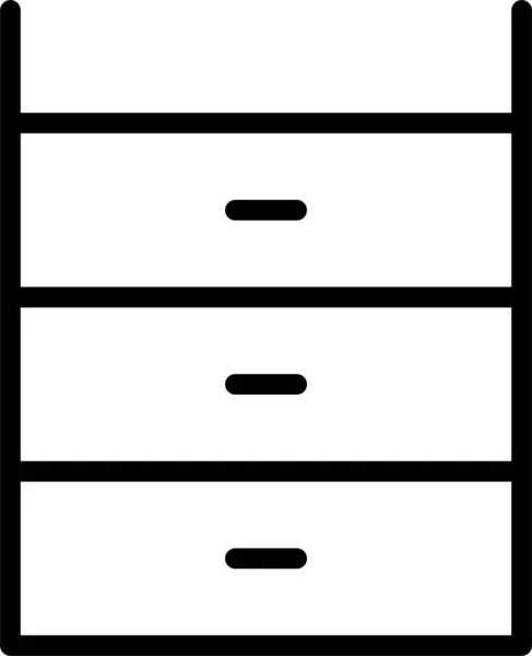 Bureau Changeant Icône Table Dans Style Contour — Image vectorielle