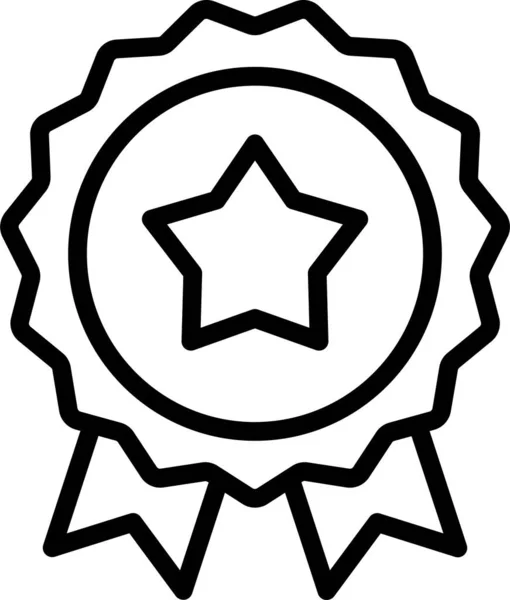 Achievement Award Quality Icon Outline Style — Stock Vector
