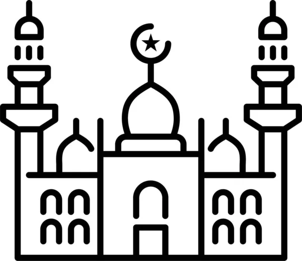 イスラム マスジド宗教のアイコン — ストックベクタ