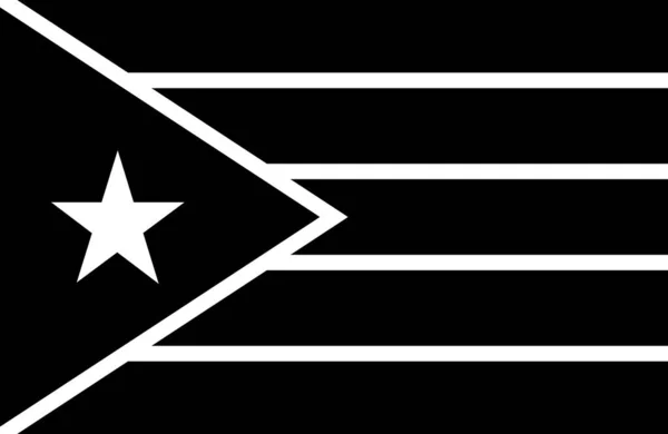 Land Flagga Puerto Ikon Fast Stil — Stock vektor