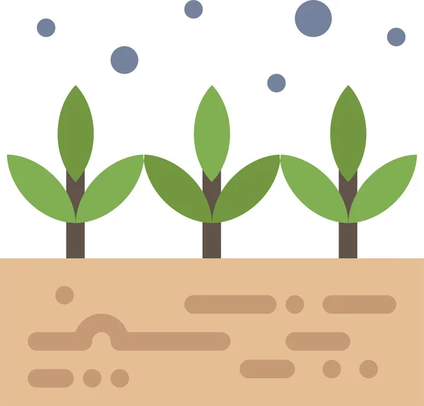 Icono Planta Crecimiento Verde — Vector de stock