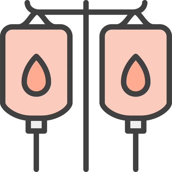 Bloed Donatie Drop Teller Pictogram — Stockvector
