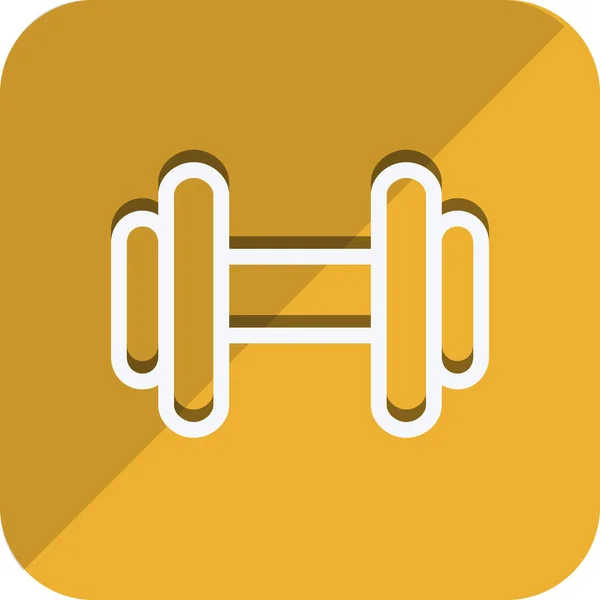 Jeux Fitness Icône Gymnase Dans Style Contour — Image vectorielle
