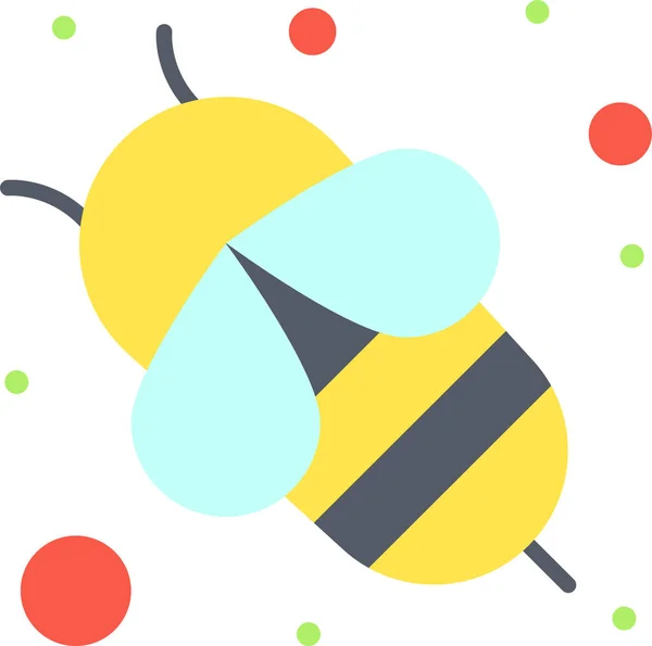 Lebah Terbang Ikon Madu Dalam Kategori Musim Semi - Stok Vektor