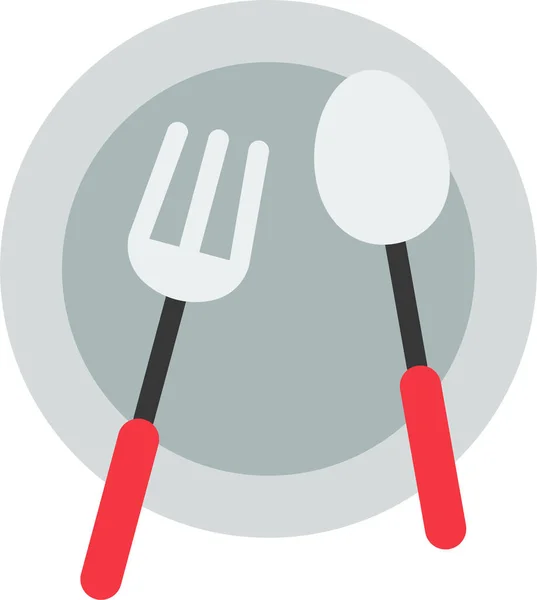 Birthday Dish Event Icon Flat Style — Stock Vector