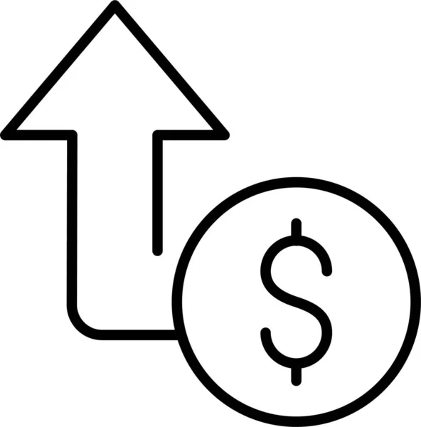 Dévaluation Dollar Icône Économique — Image vectorielle