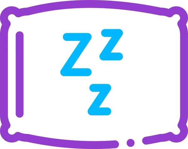 Ikon Tidur Bantal Yang Nyaman - Stok Vektor