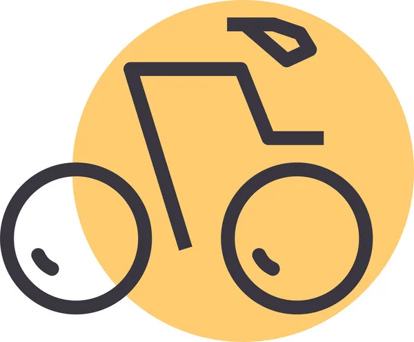 Bicicleta Bicicleta Bicicleta Icono Estilo Contorno Lleno — Vector de stock