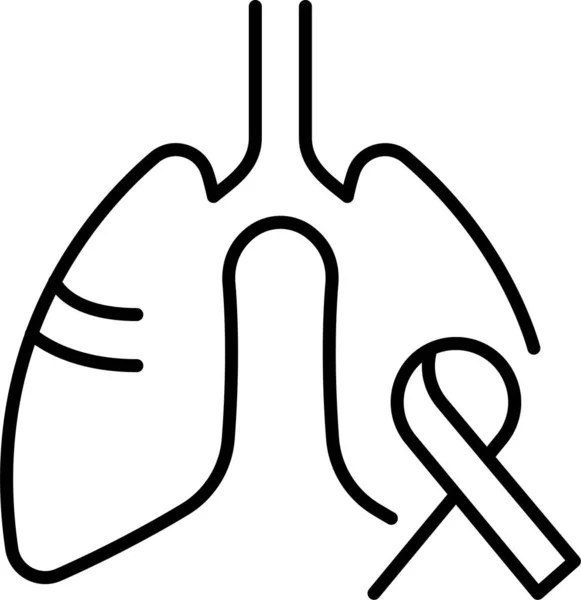 Anatomia Câncer Doença Ícone — Vetor de Stock