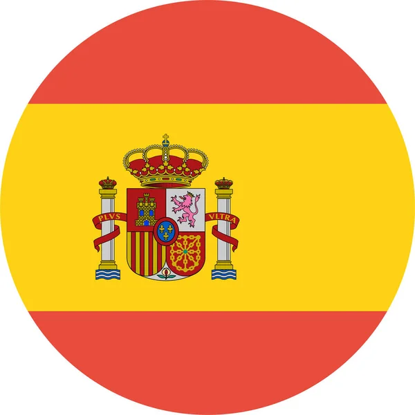Bandera Del País Icono España Estilo Plano — Archivo Imágenes Vectoriales