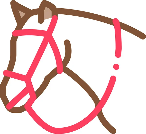 Ikona Bariery Zwierzęcej Jeździeckiej — Wektor stockowy