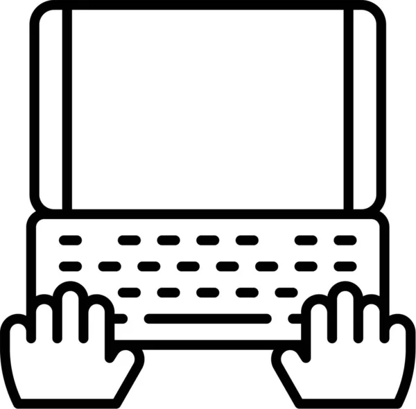 Computer Gerät Laptop Symbol — Stockvektor