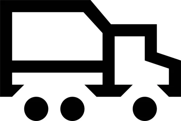 Transportvoertuig Ontwerp Pictogram Grote Lijnen Stijl — Stockvector