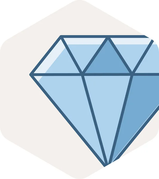 Beste Diamant Kwaliteit Icoon Gevulde Outline Stijl — Stockvector
