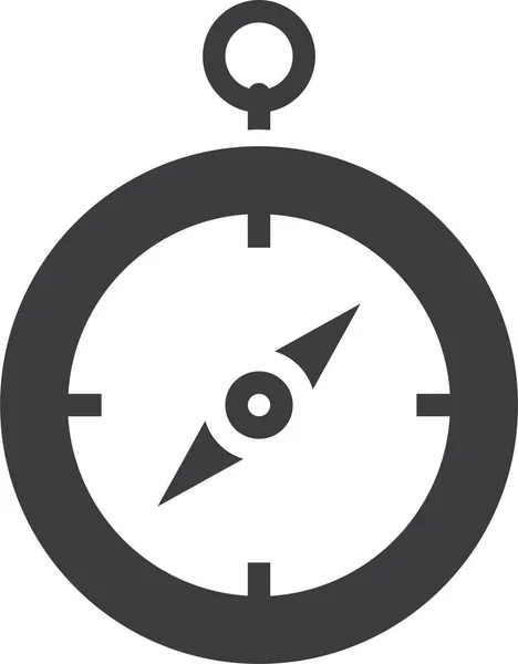 Kompass Richtung Standort Symbol Solidem Stil — Stockvektor