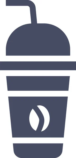 Bebida Taza Café Icono Estilo Sólido — Vector de stock