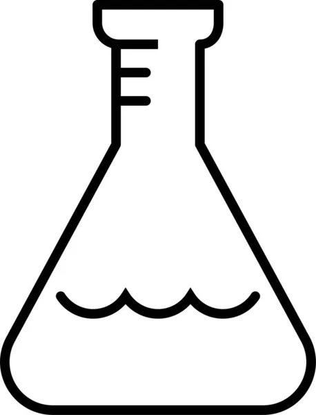 Chemie Experiment Flaschensymbol — Stockvektor