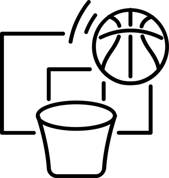 Basketbal Basketbal Pictogram — Stockvector