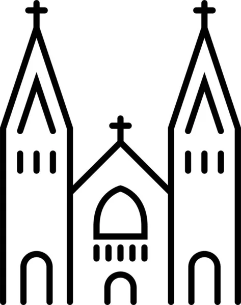 Iglesia Cruz Icono — Archivo Imágenes Vectoriales